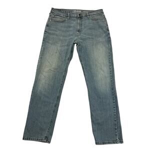 Levis Jeans Mens 36 X 32 Blue Denim Athletic Straight Signature Distressed